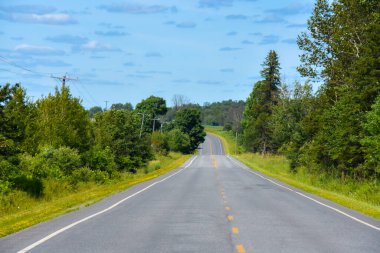 Kırsal kesimde yol doğa arka planında