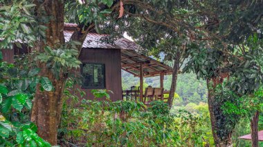 Kuzey Tayland 'daki küçük bir dağ köyü olan Ban Luang' ın manzarası.