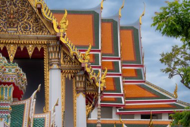 Bangkok, Tayland 'daki Wat Pho tapınağı kompleksi.