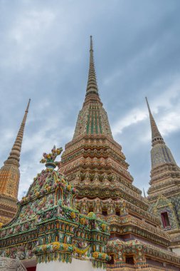 Bangkok, Tayland 'daki Wat Pho tapınağı kompleksi.