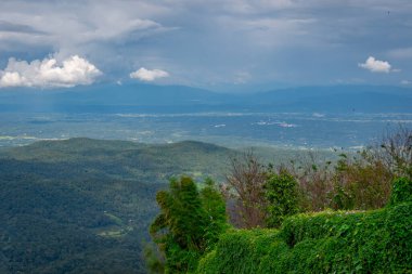 Kuzey Tayland 'daki dağ köyü çevresindeki güzel manzara
