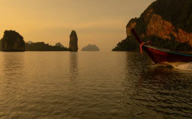 Tayland 'ın güneyindeki muhteşem Phang Nga Körfezi manzarası