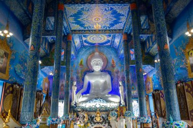 Chiang Rai 'deki Mavi Tapınağın İçi