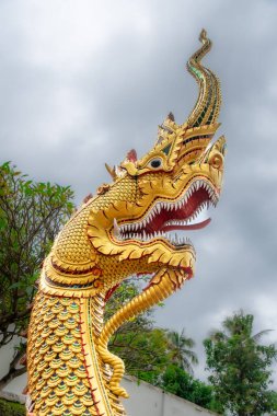 Altın ejder heykeli Wat Phra Kaew 'da