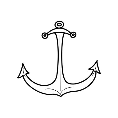 ince ancor simgesi siyah vektörü