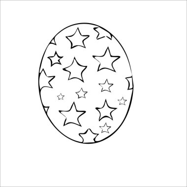 Yumurta Paskalya bayramı yemek illüstrasyon çizimi. Vektör illüstrasyonu