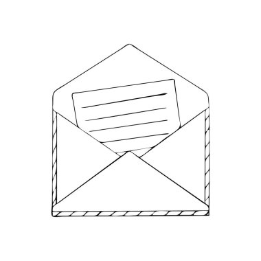 posta zarfı iletisi klipsi sanat vektörü illüstrasyonu
