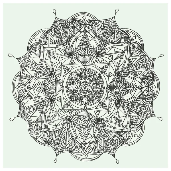 Illustration Geometric Handmade Mandala Straight Strokes — Stock Photo, Image