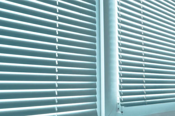 Abstract Blinds Background Interior Image Soft Focus Striped Silhouette Blue — Stock Photo, Image