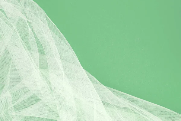 Kumaş örtüsü arkaplan soyut arkaplan. Saf tül, ince kumaş. Şekilsiz boş yüzey.