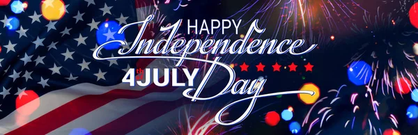 July Independance Day Patriotic Symbols Usa National Celebration Fourth July — Stock Photo, Image