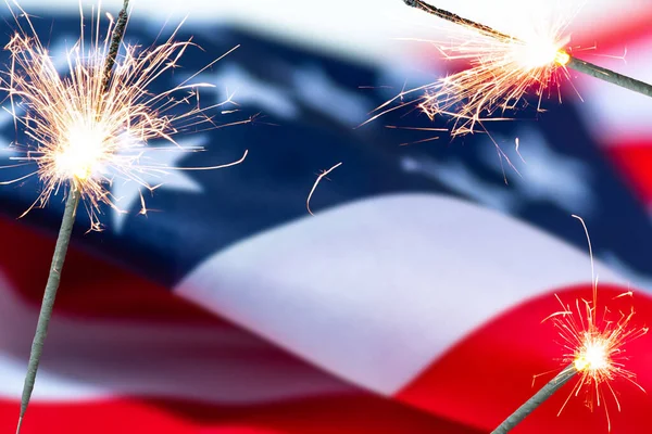 Julho Dia Independência Símbolos Patrióticos Eua Celebração Nacional Quatro Julho — Fotografia de Stock