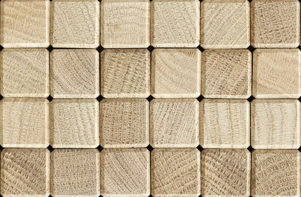 Muchos cubos de madera que yacen en el fondo de la mesa —  Fotos de Stock
