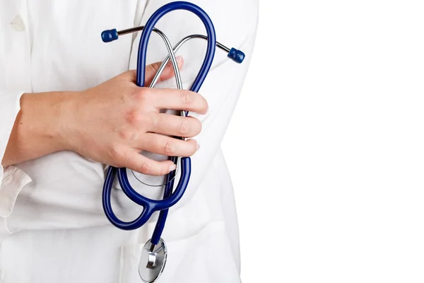 Doctor's hands with stethoscope — Stock Photo, Image