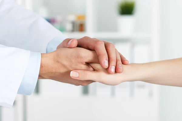 Patient cheering and support — Stock Photo, Image