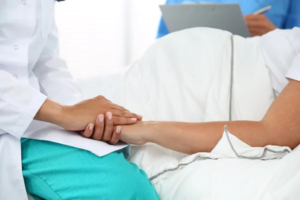 Medicine doctor working table view from top — Stock Photo, Image