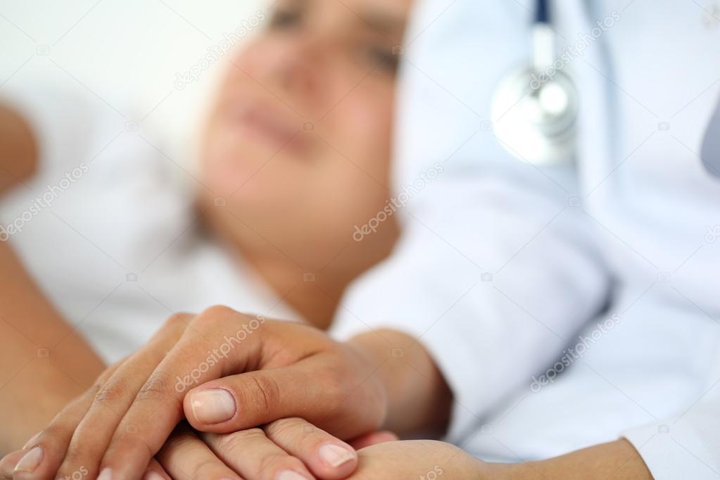 Friendly female doctor hands