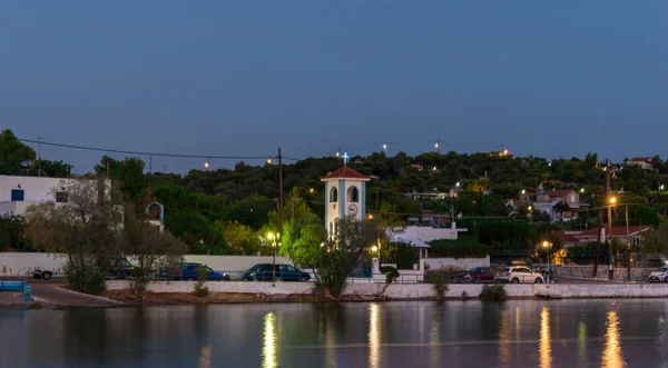 Salamina Yunanistan Ağustos 2020 Yunanistan Salamina Adasında Deniz Suyuna Işık — Stok fotoğraf