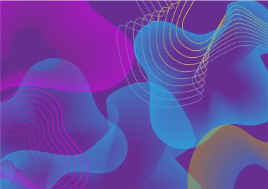 Renk eğimli arkaplan tasarımı. Akışkan şekiller bileşimi. Vektör illüstrasyonu. Bölüm 10 