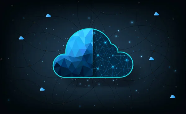 Bulut Bilgisayar Tasarımı Bulut Depolama Veri Koruma Programı Bulut Değiş — Stok Vektör