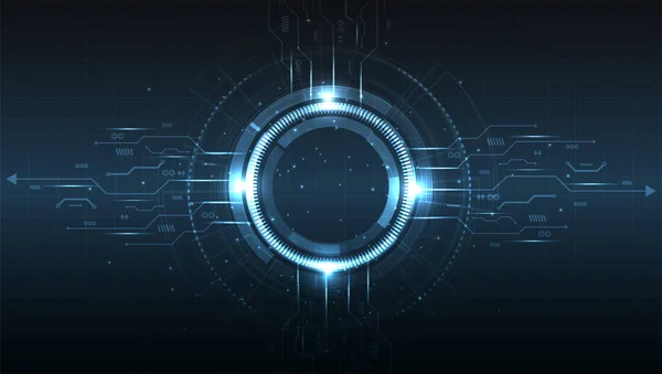 Koyu mavi soyut teknoloji arka plan kavramı. Grafik web sitesi interneti. Fütürist dijital yenilik arka planı. vektör illüstrasyonu.