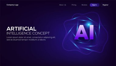 Mavi arka planda ışıkları olan fütürist mikroçip işlemcisi. Kuantum bilgisayarı, büyük veri işleme, veritabanı konsepti. İşlemci bayrağı. Merkezi Bilgisayar İşlemcileri CPU kavramı. Dijital çip