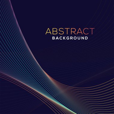 Yaratıcı, dalgalı duvar kağıdı. Moda eğrisi şekilleri bileşimi.