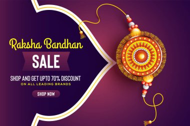 Raksha Bandhan (Korunma ve Bakım Bond) Hint kız ve erkek kardeş festivali için dekore edilmiş rakhi ve hediye ile karşılama.