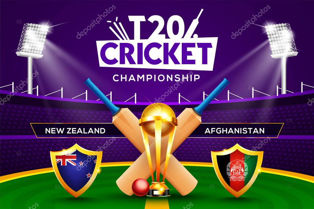 T20 Cricket Championship concepto Nueva Zelanda vs Afganistán