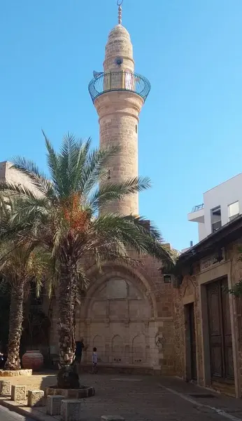 Minaret Dans Centre Vieille Ville Jaffa Tel Aviv — Photo