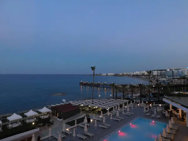 Вид Нічну Бухту Протарас Кіпр Квітень 2021 — стокове фото