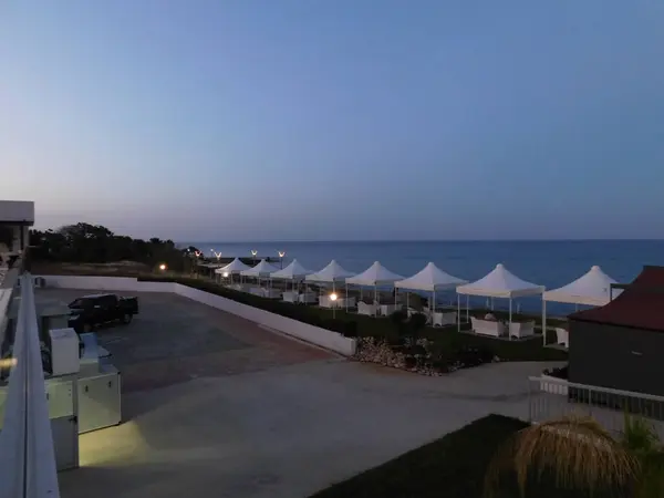 Vista Bahía Nocturna Protaras Chipre Abril 2021 — Foto de Stock