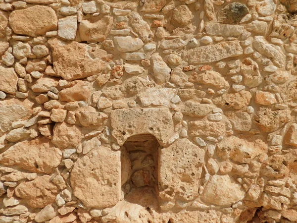 Ayia Napa Nın Eski Kasabasında Taş Duvar Kıbrıs Doku Fotoğrafı — Stok fotoğraf