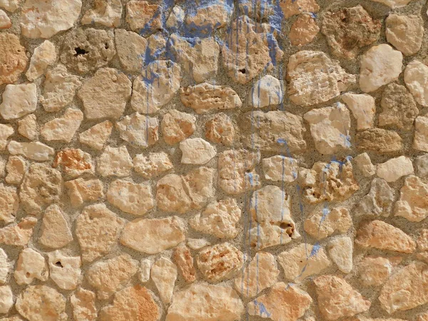 Ayia Napa Nın Eski Kasabasında Taş Duvar Kıbrıs Doku Fotoğrafı — Stok fotoğraf