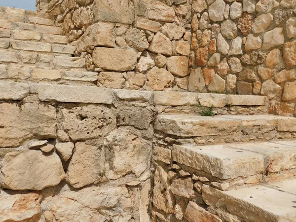 Parede Pedra Cidade Velha Ayia Napa Chipre Textura Foto — Fotografia de Stock