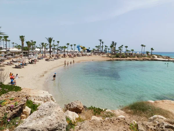 塞浦路斯Aiya Napa一处迷人的水和Nissi海滩的景观 — 图库照片