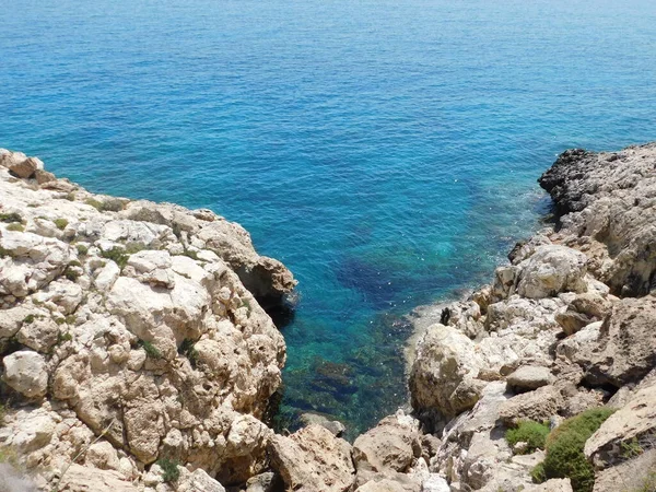 Güzel Deniz Manzaralı Cape Kavo Greco Ayia Napa Protaras Kıbrıs — Stok fotoğraf