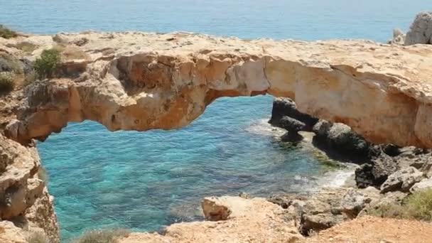 美丽的海景 卡沃角 格里科 Ayia Napa Protaras 塞浦路斯 — 图库视频影像