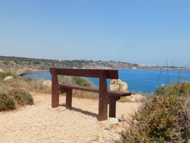 Güzel deniz manzaralı Cape Kavo Greco. Ayia Napa. Protaras. Kıbrıs