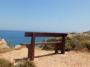 Güzel deniz manzaralı Cape Kavo Greco. Ayia Napa. Protaras. Kıbrıs