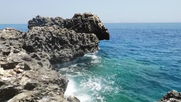 Прекрасний Морський Мис Каво Греко Алія Напа Протарас Кіпр — стокове відео