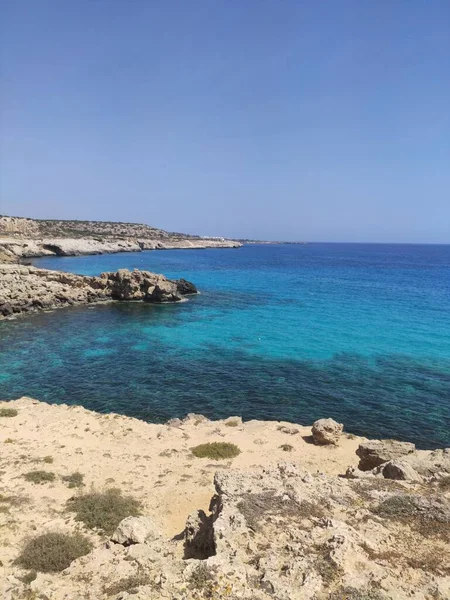 Insel Zypern Die Felsige Küste Zyperns Mittelmeerküste Seereise Blaues Meer — Stockfoto