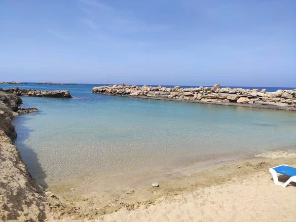 Eiland Cyprus Rotskust Van Cyprus Middellandse Zeekust Zeetour Blauwe Zee — Stockfoto