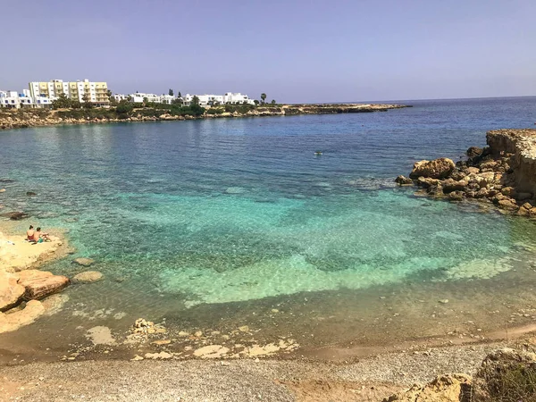 Bellissimo Paesaggio Marino Capo Kavo Greco Ayia Napa Protaras Cipro — Foto Stock