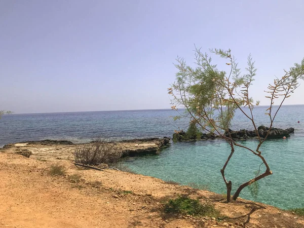 Piękny Pejzaż Morski Cape Kavo Greco Ayia Napa Protaras Cypr — Zdjęcie stockowe