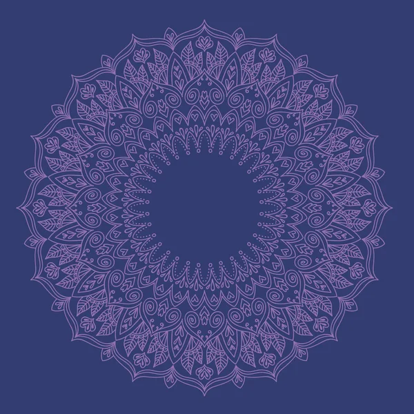 Mandala. Patrón de ornamento redondo . — Archivo Imágenes Vectoriales