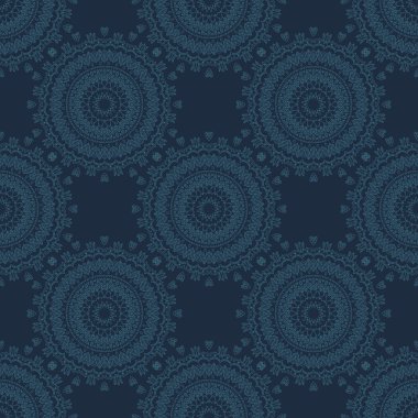 Mandala. Yuvarlak süsleme desen. Vintage dekoratif öğeler. Elle çizilmiş arka plan. Islam, Arapça, Hint motifleri.