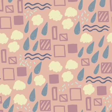 Vektör Dikişsiz desen. Modern şık doku. Sevimli ve renkli arka plan.