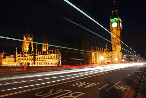 Big Ben and Westminster Abbey at night — Stock Photo, Image