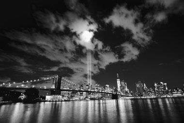 NYC skyline haraç ışıklar